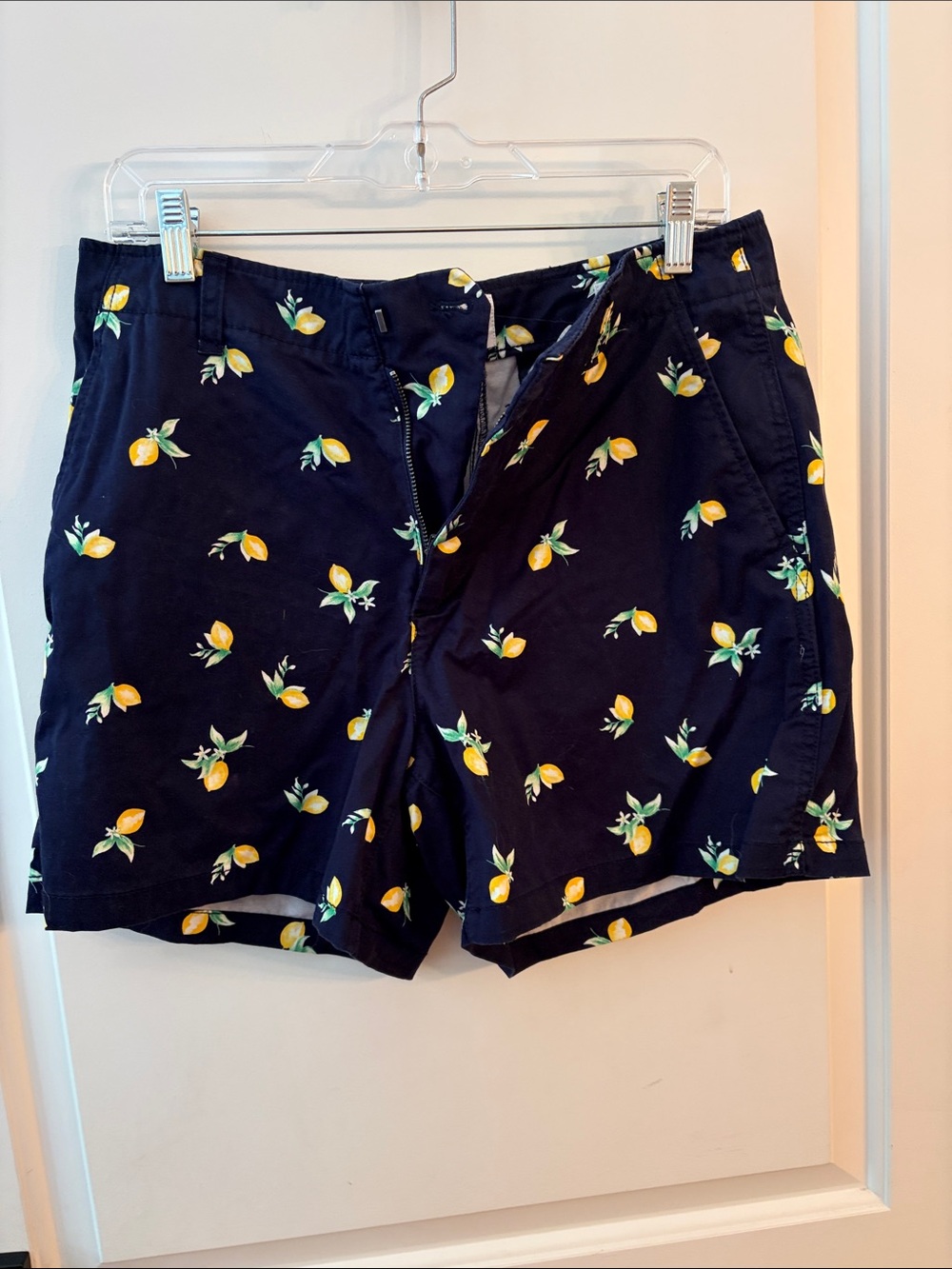 GAP Navy Lemon-Print Flat Front Shorts